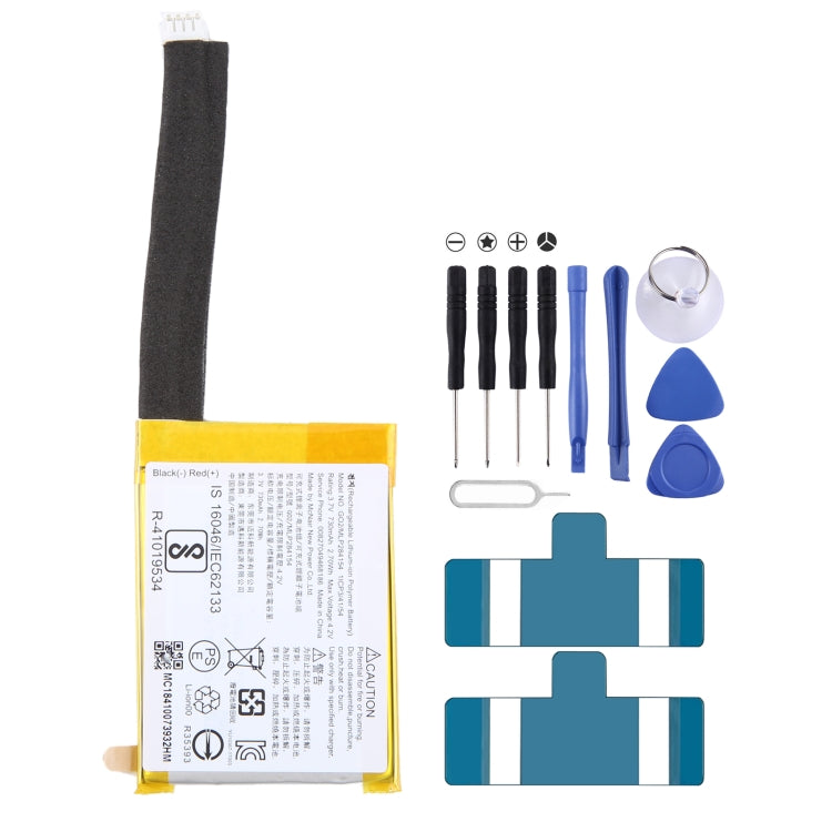 Sostituzione della batteria, For JBL Go 2 2h G02/MLP284154 1ICP3/41/54 730mAh Sostituzione della batteria, For JBL Go 2 2h G02/MLP284154 1ICP3/41/54 730mAh